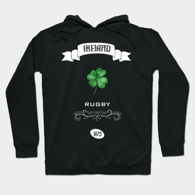 Ireland rugby design Hoodie by Cherubic